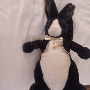 Vintage Black Bunny After Eight Elegant Enchantment Applause plush animal